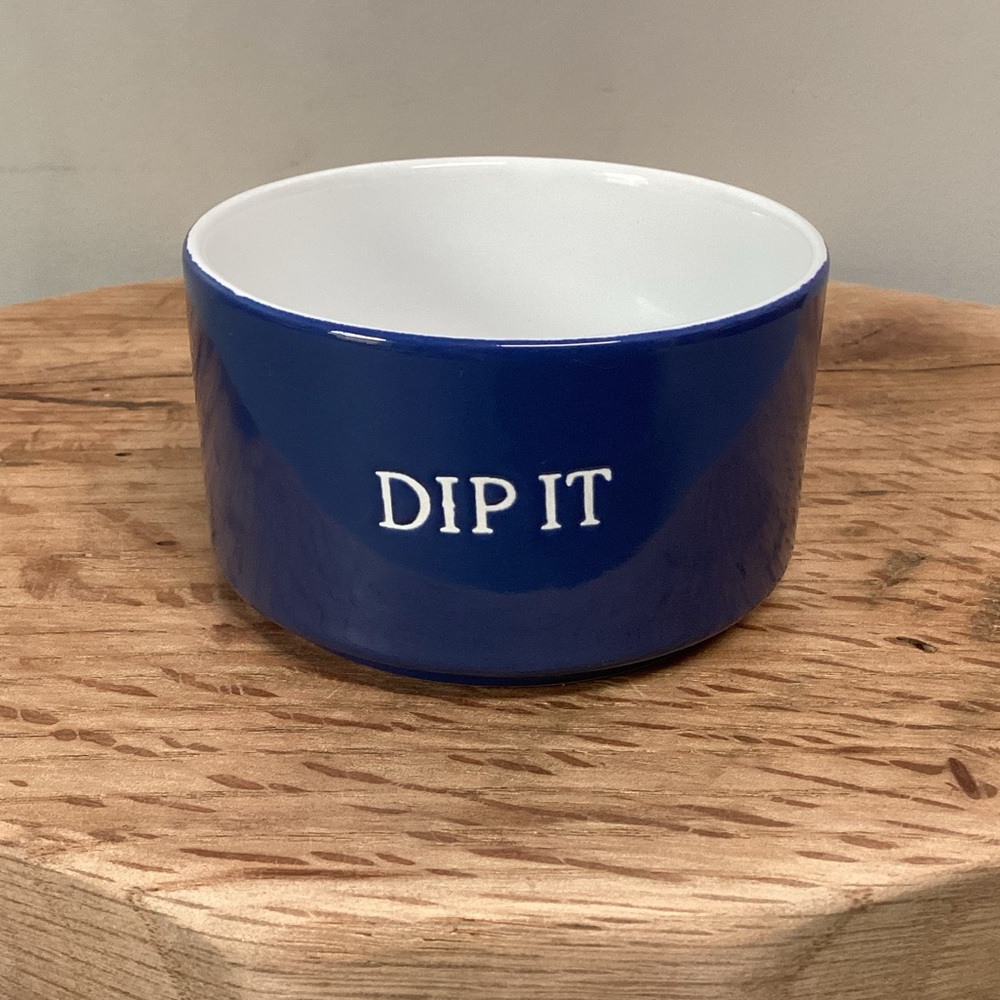 “3/$15” - Blue Ceramic Stoneware “Dip It” Bowl / Very Gently Used Condition - Picture 2 of 11